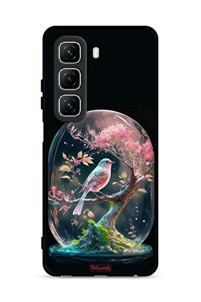 Tolwak غطاء حماية لهاتف Infinix Hot 50 5G بتصميم Bird In Jarr