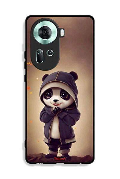 Tolwak غطاء حماية لهاتف Oppo Reno11 5G بتصميم الباندا الصغير اللطيف