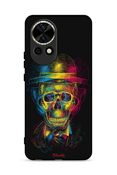 Tolwak غطاء حماية لهاتف هواوي نوفا 13 5G بتصميم جمجمة وقبعة ملونة وفن خيالي
