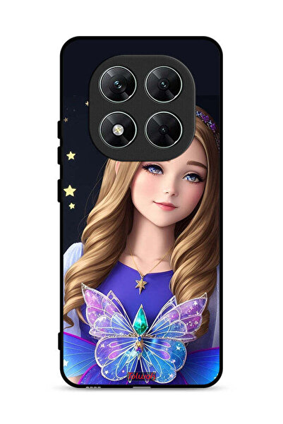 Tolwak غطاء حماية لهاتف Xiaomi Poco X7 5G بتصميم فتاة فراشة لطيفة