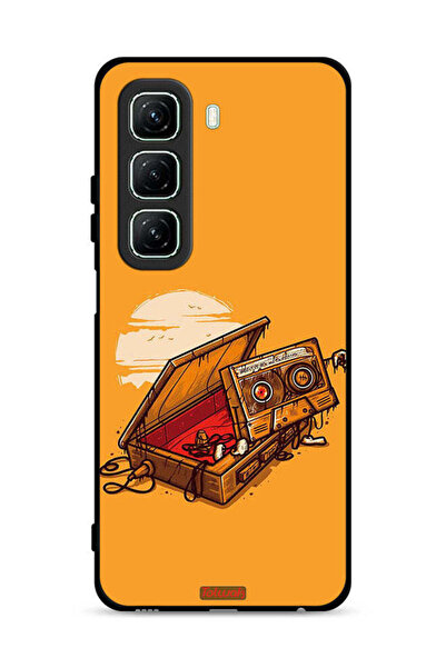 Tolwak غطاء حماية لهاتف Infinix Hot 50 5G بفن الكاسيت والشريط اللاصق