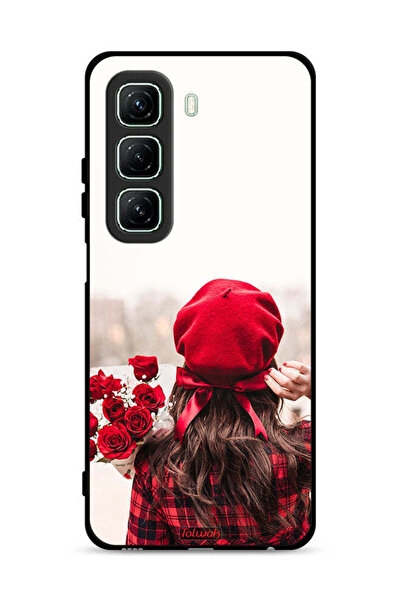 Tolwak غطاء حماية لهاتف Infinix Hot 50 5G يحمل زهورًا