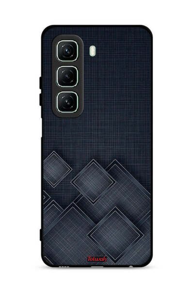 Tolwak غطاء حماية لهاتف Infinix Hot 50 5G بنقشة مربعات على القماش