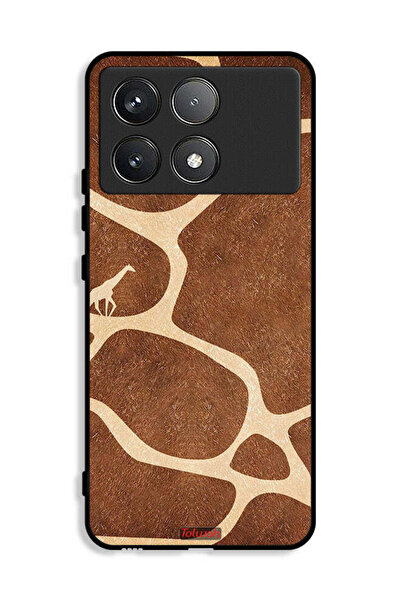 Tolwak غطاء حماية لهاتف Xiaomi Redmi K70E 5G بنقشة جلد الزرافة