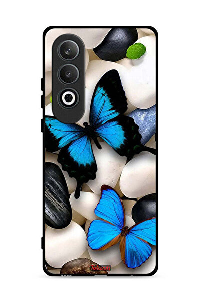 Tolwak غطاء حماية لهاتف OnePlus Nord CE4 5G بنقشة فراشات على الحجارة