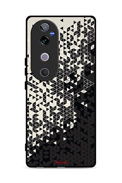 Tolwak غطاء حماية لهاتف Vivo V40 5G بنمط مثلث فني رقمي
