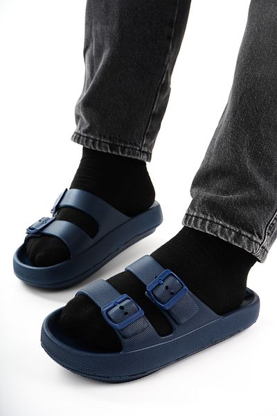 Babetty Summer Soft Soled Double Buckle Casual Slippers Beach Pool Garden Sea