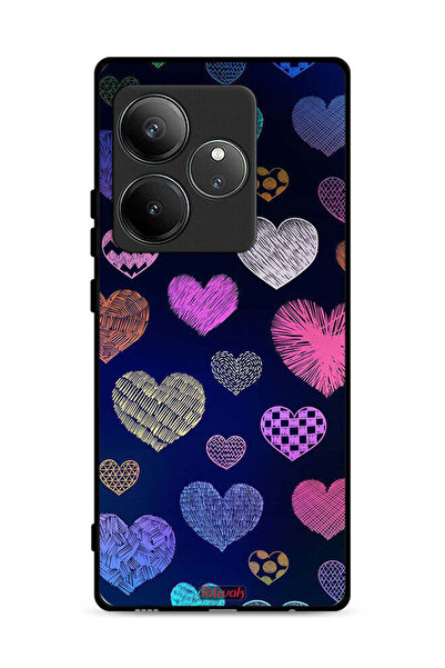 Tolwak غطاء حماية لهاتف Realme GT 6 5G بنقشة قلوب داجا