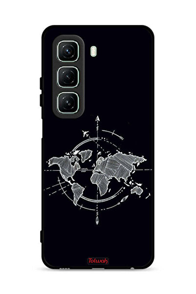 Tolwak غطاء حماية لهاتف Infinix Hot 50 5G برسومات البوصلة