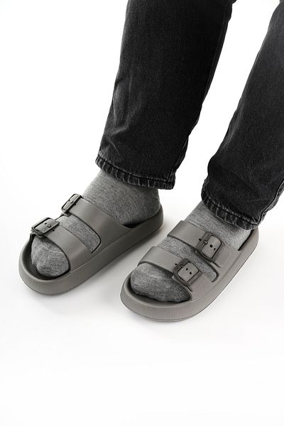 Babetty Summer Soft Soled Double Buckle Casual Slippers Beach Pool Garden Sea