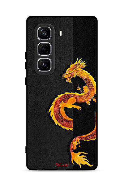 Tolwak غطاء حماية لهاتف Infinix Hot 50 Pro Plus 4G برسومات فن التنين