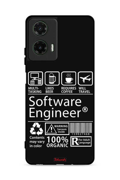 Tolwak غطاء حماية لهاتف موتورولا موتو جي 35 5G - ملصق مهندس برمجيات