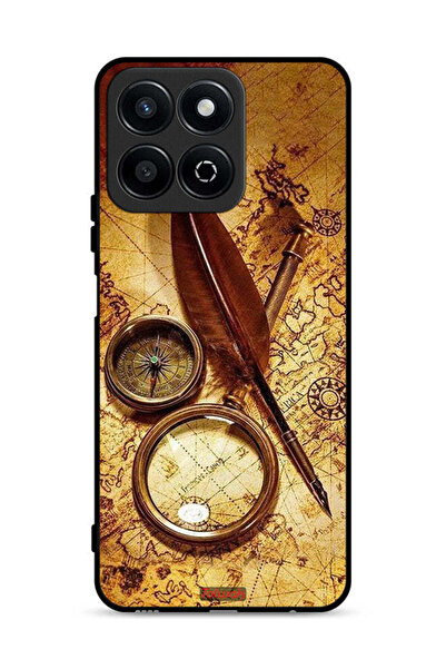 Tolwak غطاء حماية لهاتف Honor Play 60 Plus 5G بتصميم بوصلة عتيقة