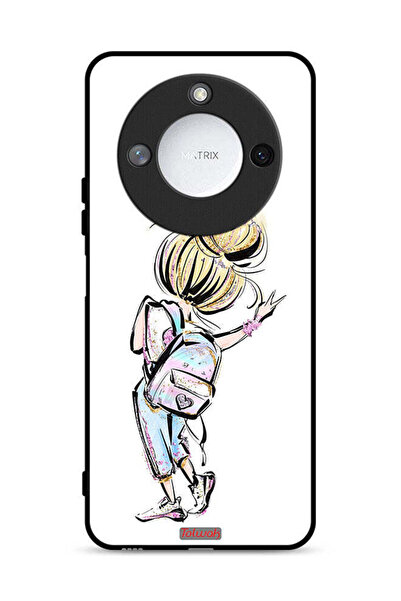 Tolwak غطاء حماية لهاتف Honor X60 5G برسومات فتاة المدرسة