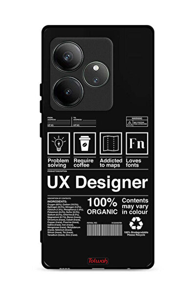 Tolwak غطاء حماية لهاتف Realme GT 6 5G، ملصق مصمم تجربة المستخدم