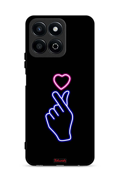 Tolwak غطاء حماية لهاتف Honor Play 60 Plus 5G برسومات قلب سناب