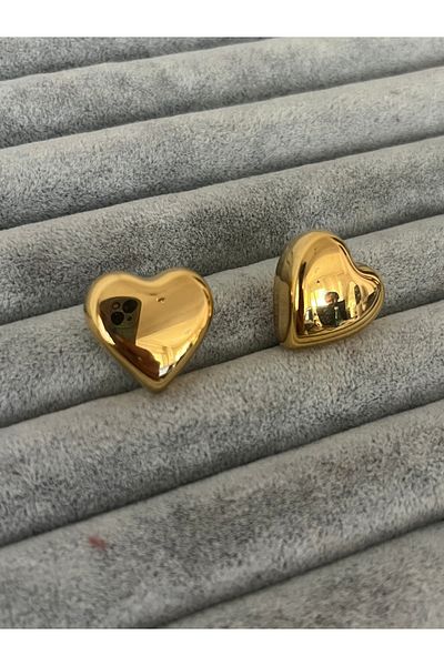 Hoop jewelery Steel Bubble Heart Model Earrings