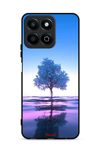 Tolwak غطاء حماية لهاتف Honor Play 60 Plus 5G بتصميم شجرة نيون وانعكاس مائي ف...