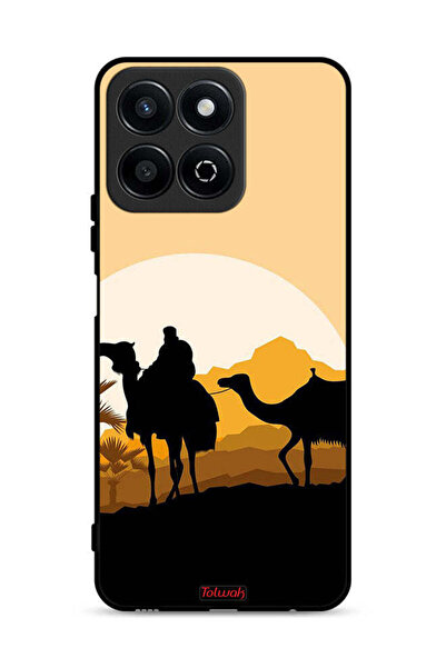 Tolwak غطاء حماية لهاتف Honor Play 60 Plus 5G برسومات جمال في الصحراء