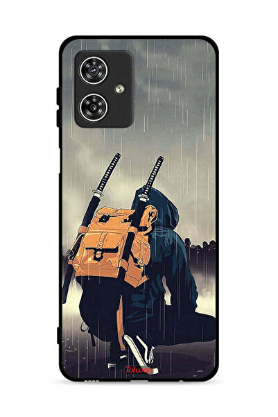 Tolwak غطاء حماية لهاتف موتورولا موتو جي 54 5G، رسمة سيف ساموراي رقمية