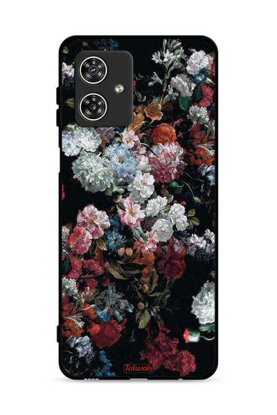 Tolwak غطاء حماية لهاتف موتورولا موتو جي 54 5G بنقشة ورود عتيقة