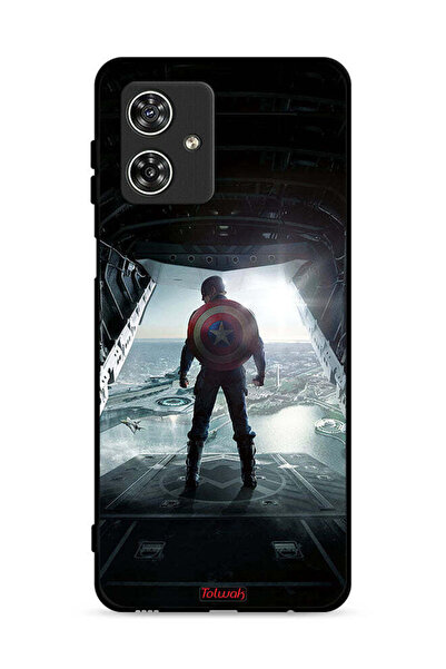 Tolwak Motorola Moto G54 5G Protective Case Cover Portrait Display Captain America