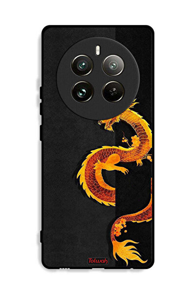 Tolwak غطاء حماية لهاتف Realme 12 Pro Plus 5G برسومات فن التنين