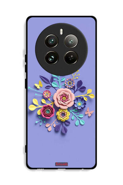 Tolwak غطاء حماية لهاتف Realme 12 Pro Plus 5G برسومات زهور فنية