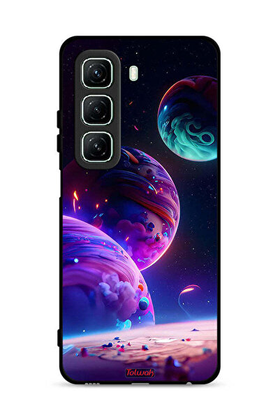 Tolwak غطاء حماية لهاتف Infinix Hot 50 5G بنقشة كوكبية