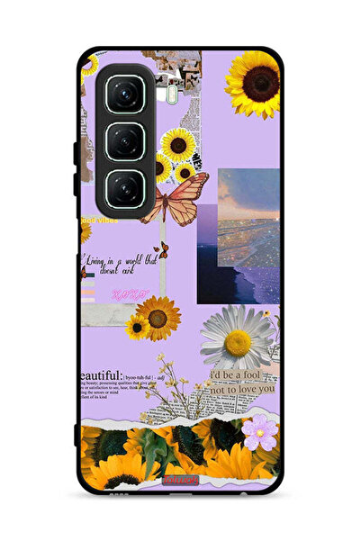 Tolwak غطاء حماية لهاتف Infinix Hot 50 5G بملصقات عباد الشمس الجميلة