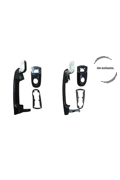 MEF Accent Era Compatible Front Right and Left Exterior Door Handle Set between 2006 and 2012 Models