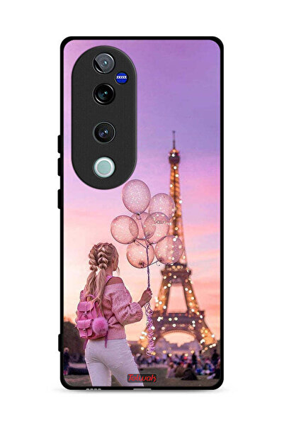 Tolwak غطاء حماية لهاتف Vivo V40 Pro 5G بطبعة فتاة تحمل بالونات