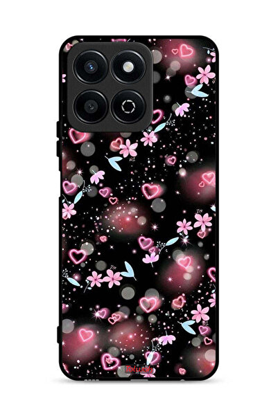 Tolwak غطاء حماية لهاتف Honor X7c 4G بنقشة قلوب وأزهار صغيرة