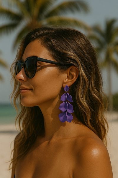 İnDerin Women's Earrings Acrylic Leaf Dangle Women's Accessory