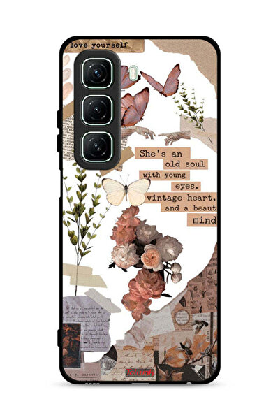 Tolwak غطاء حماية لهاتف Infinix Hot 50 5G مطبوع عليه عبارة She Is An Old Soul