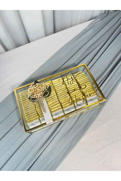 Cyz Home 100 Adet Kişiye Özel Cam Kutuda Çikolata – Söz, Nişan, Kız İsteme Çi...