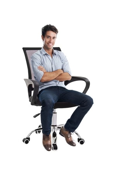 rexa كرسي مكتب عالي الظهر مع شبكة 37 × 52 × 25 سم