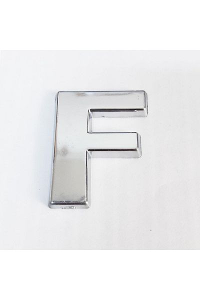Kuzgun Online Shop Cemax Letter F 3.75 Cm Chrome Adhesive
