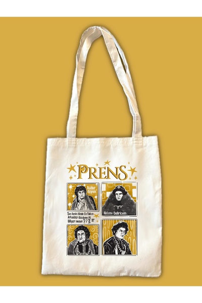 westartic Prens Dizi Tote Bez Kanvas Omuz Çantası