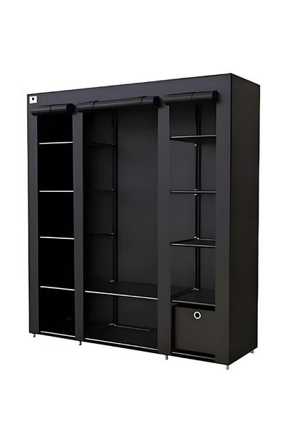 Primo Plus Portable Bedroom Wardrobe Black 65X58X42.5CM