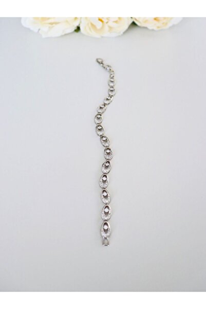 EYD Damla Desenli Bileklik VİP Zirkon Taşlı Bileklik