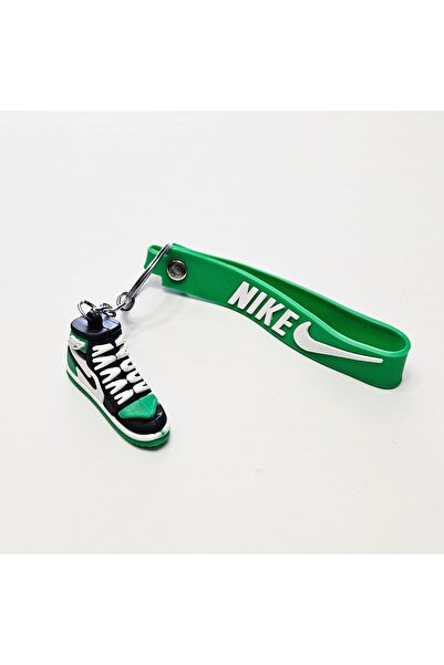 ÜNSA Anahtar إكسسوار سلسلة المفاتيح ثلاثية الأبعاد من السيليكون على شكل حذاء - أخضر