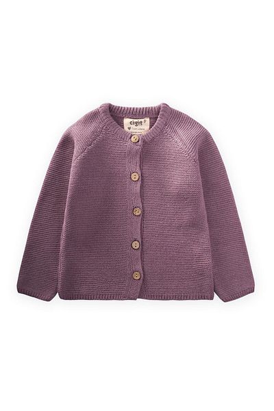 Cigit Links Knitwear Cardigan 1-5 Years Old Rose Dried