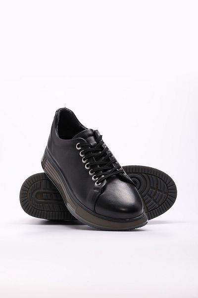 Ayakkabıhane Inside and Outside Genuine Leather Black Eva Men's Casual Daily Shoes Ah08154131241106