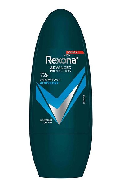 Rexona Deo Roll Men Active Dry 50ml 209788 --- ريكسونا رول مزيل عرق رجالي اكتف دراي 50مل