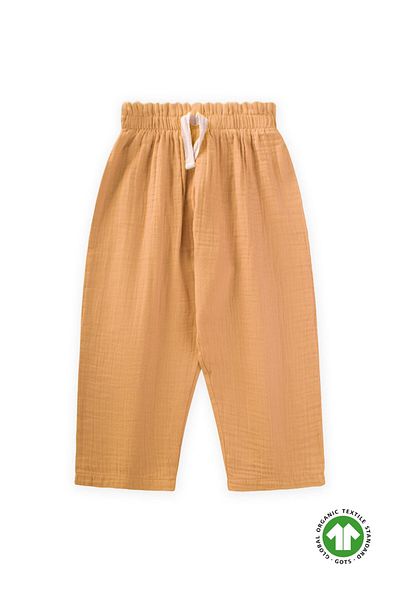 Cigit Organic Waist Ruffled Wide Cut Muslin Trousers 1-8 Years Sundress