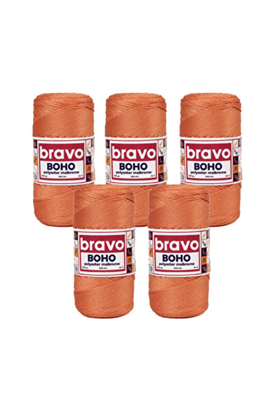 Bravo حبل مكرامية بوليستر بوهو 4 مم، 5 عبوات - متين ولا يتشقق