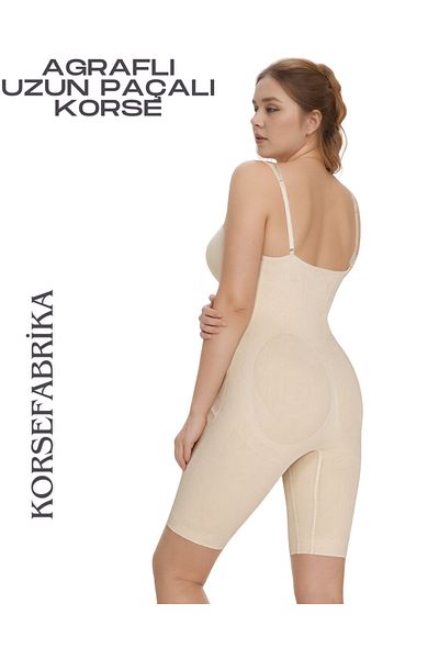 KORSEFABRİKA Agrafli Underbust Long Legs Slimming Body Corset