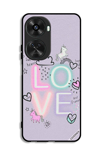 Covernex غطاء حماية لهاتف هواوي نوفا 11 SE بتصميم قلب جميل ووحيد القرن