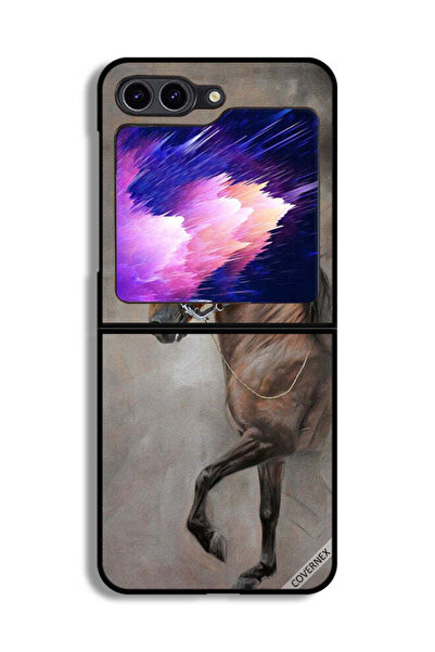 Covernex غطاء حماية لهاتف سامسونج جالاكسي زد فليب 6، صورة حصان عتيقة